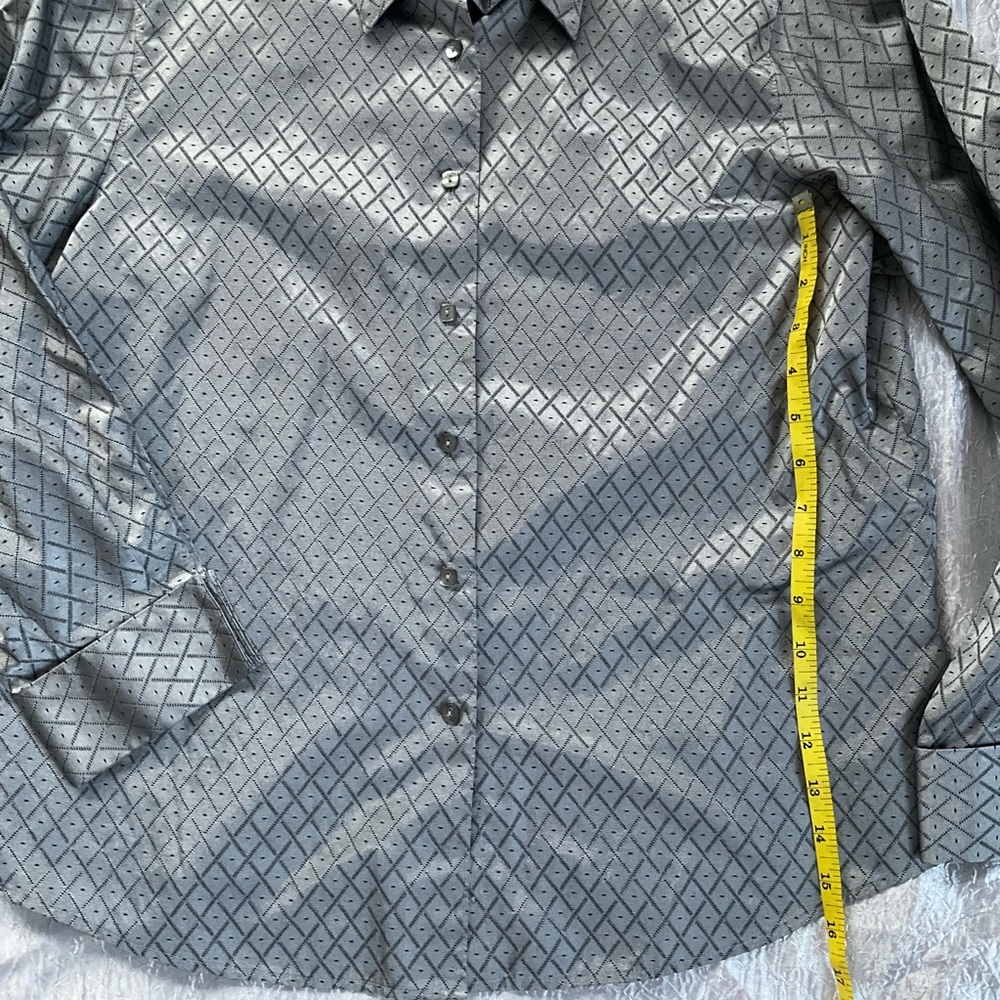 Foxcroft Women's Silver Patterned Blouse - image 7